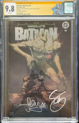 Absolute batman cgc 8 - batman, 9.8