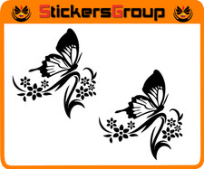 COPPIA ADESIVO FARFALLA PER