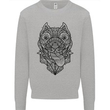 Felpa Uomo Pitbull Mandala Art