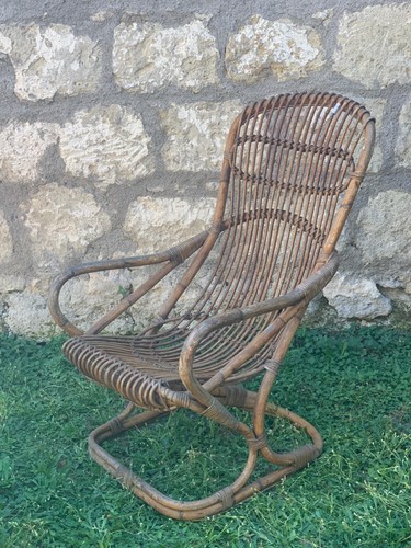 Poltrona rattan bambù - poltrona,