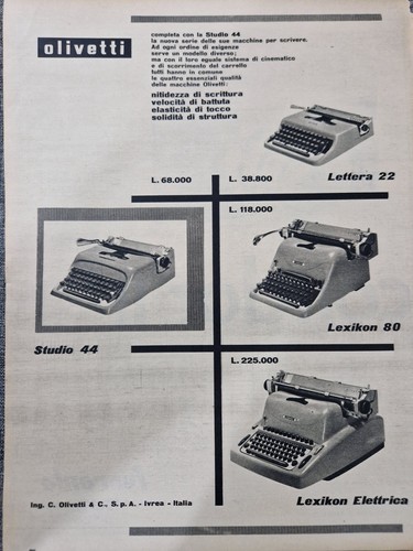 1953 pubblicità olivetti - 1953,