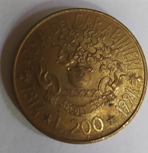 Moneta 200 lire arma dei - da,
