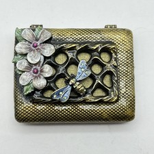 Michael Hero Giardini Romantici Doppia Cornice Portafoto Mini Smalto Floreale 2 X 2x5"