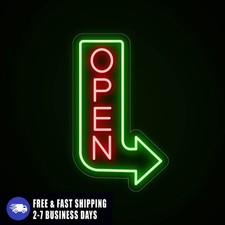 Insegna neon aperta - aperta, verticale