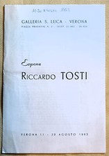 DEPLIANT RICCARDO TOSTI MOSTRA DIPITTURA GALLERIA SAN LUCA VERONA 20 Agosto 1963