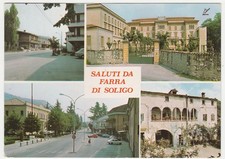 FARRA DI SOLIGO - TREVISO - SALUTI DA - VEDUTINE - VIAGG. -30083-