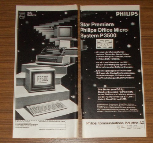 Rara pubblicità philips p3500 - rara,
