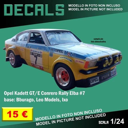 Decals repro opel - kadett, gt/e