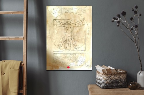 Disegno uomo vitruviano mano - disegno, a
