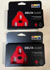 2 paia di tacchetti LOOK DELTA per bicicletta da strada rossi galleggianti 9 gradi