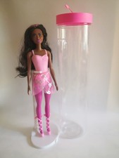 Mattel Barbie Color Reveal Serie Ballerina HRK17 Capelli Neri Vestito Rosa