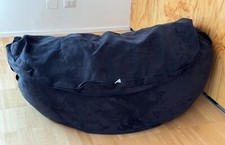 DUE POLTRONE SACCO POUF PUF POUFF PUFF IN MICROFIBRA ANTIMACCHIA 