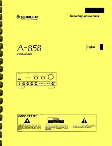 Pioneer 858 amplificatore - a-858,