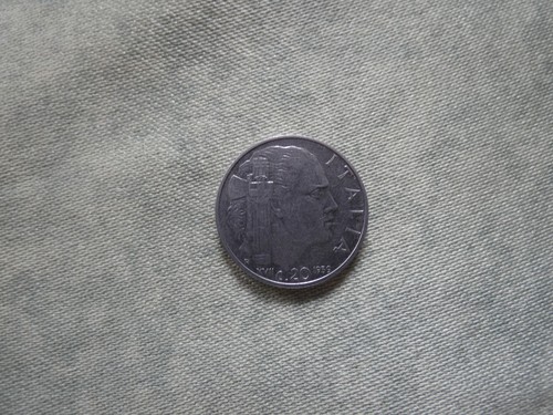 Moneta lira cent - 20, vittorio