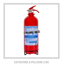 Estintore 2 kg A Polvere OMOLOGATO E CERTFICATO, ADATTO PER AUTO, CASA ECC