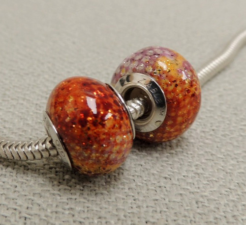 Zable charm perline - perline, arancione
