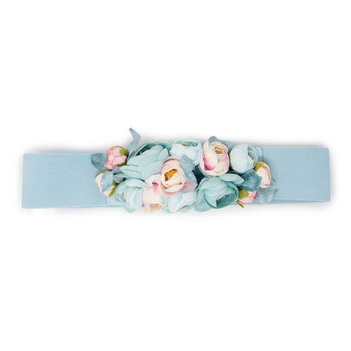 Cintura celeste con fiori