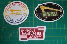 Set 3x Adesivo In N Out Burger