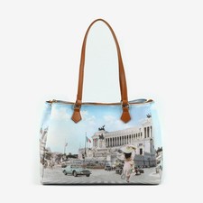 Borsa a spalla shopping bag 3 scomparti ynot Y Not? Roma Vintage donna ragazza