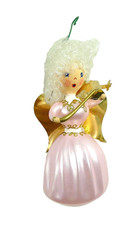 ADDOBBO ALBERO DI NATALE VINTAGE PALLA VETRO SOFFIATO MURANO ANGELO VIOLINO