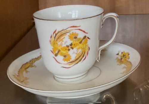 Tazza piattino meissen drago - piattino,