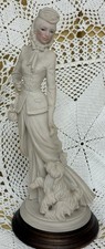 Statuina A. Belcari Capodimonte Donna Con Cane Dear Edizione Limitata