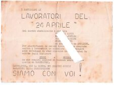 volantino politico-Ansaldo-Genova-Lavoratori del " 24 aprile " ( rif. D 86 )