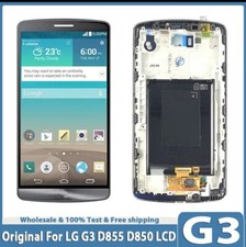 DISPLAY +TOUCH SCREEN +COVER FRAME LG G3 D855 NERO GRIGIO VETRO SCHERMO CORNICE