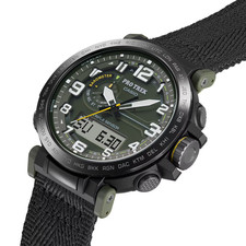 Orologio al quarzo uomo Casio Pro Trek Tough Solar nero verde - PRG601YB