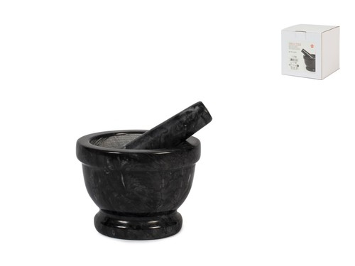 Home mortaio marmo nero con - nero,