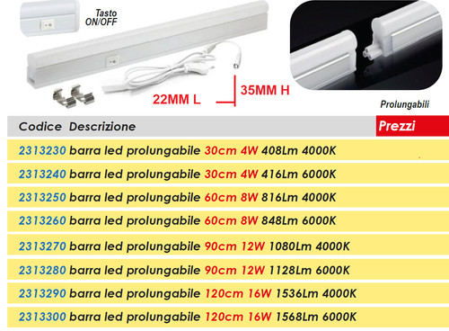 Barra led sottopensile cucina - sottopensile,