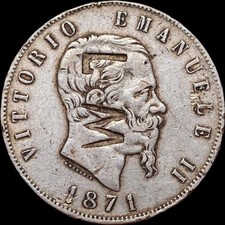 ITALIE 5 LIRE 1871 VICTOR