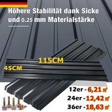 6 m² 12 m² 18 m² lamiera profilata lamiera trapezoidale lamiera per tetto lamiera ondulata lamiera di acciaio 115 x 45 cm