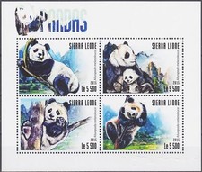 Sierra Leone 2015 Orso Panda,Animali,Natura,Fauna Selvatica,Conservazione MNH