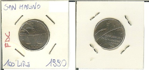 San marino 100 lire - san, 1990