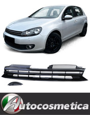 Griglia calandra mascherina anteriore nera no logo per VW Golf 6 08-13 standard