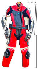 DAINESE TUTA GIACCA MOTO PELLE GUANTI CORSA CORRIDORE MOTOCICLITA PA NSJ.2 TG S