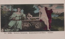 CARTOLINA  ROMA LAZIO GALLERIA BORGHESE AMORE SACRO E PROFANO NON VIAGGIATA