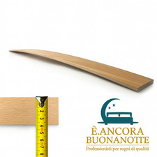 2 Listelli Curvati Legno Faggio Ricambio Doghe - 3,8 x 0,8 su misura fino 89 cm