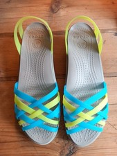 Crocs Isabella Jelly Low Wedge Multicolor Huarache Sandali Size W 8 US, circa 40