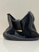 Gucci Guccissima borsa hobo in pelle nera monogramma tracolla autentica