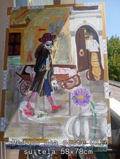 Dipinto a olio su tela Il