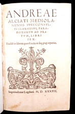 ALCIATI " Paradoxorum - Libri