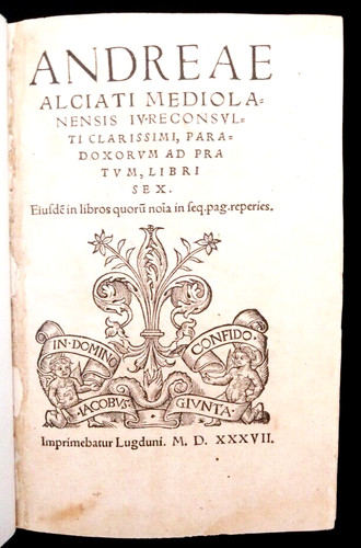 Alciati paradoxorum libri - paradoxorum,