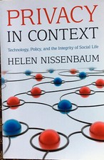 Privacy in Context by Nissenbaum, Trade, Like New (2010)