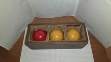 3 antiche palline da biliardo