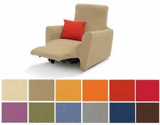 COPRIPOLTRONA ELASTICIZZATO RECLINABILE 1 POSTO CON MOVIMENTO RELAX TINTA UNITA