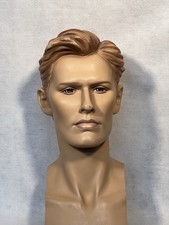 Testa di manichino maschile vintage – Anni ’80, altezza 50 cm