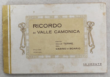 cartolina brescia boario val camonica ricordo pochette 10 cartoline inizi '900