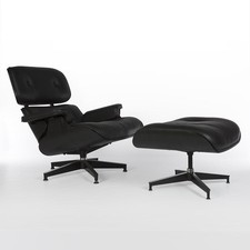 Herman Miller Poltrona Edizione Speciale Tutto Nero Originale Eames Chair Set